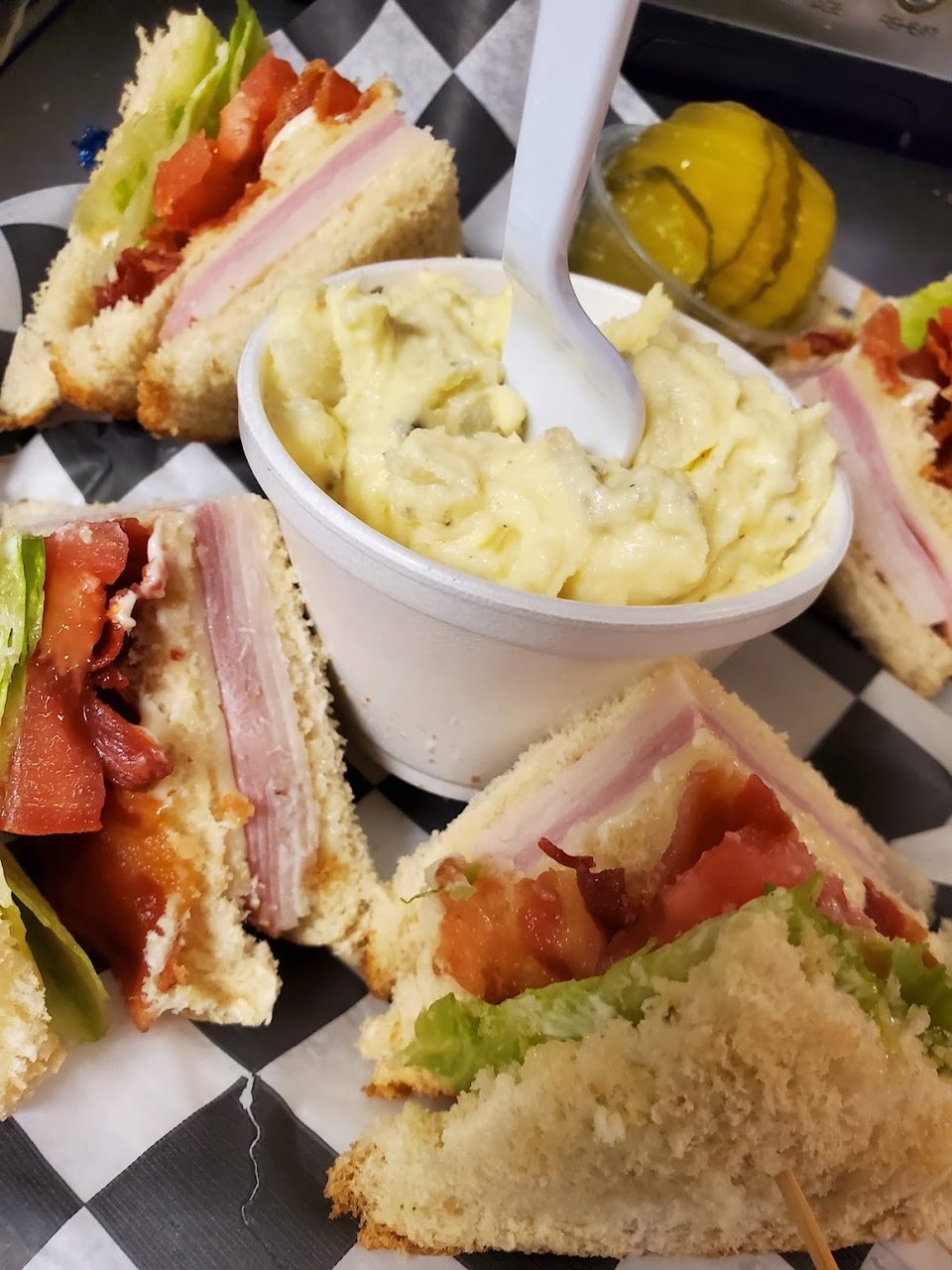 Club Sandwich with Homemade Potato Salad